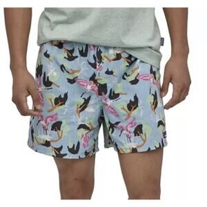 Patagonia Mens Baggies Shorts 5" XL Spoonbills Big Sky Blue Swim Trunks X Large